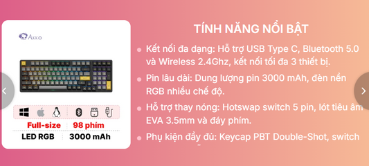 AKKO 3098B Plus Black Gold Cream Yellow Pro Switch