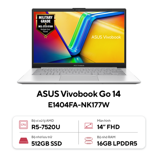 Laptop ASUS VivoBook Go 14 E1404FA-NK177W 